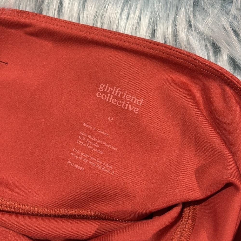 Girlfriend Collective Red Ochre High Rise 3/4 Leggings - Picture 3 of 8